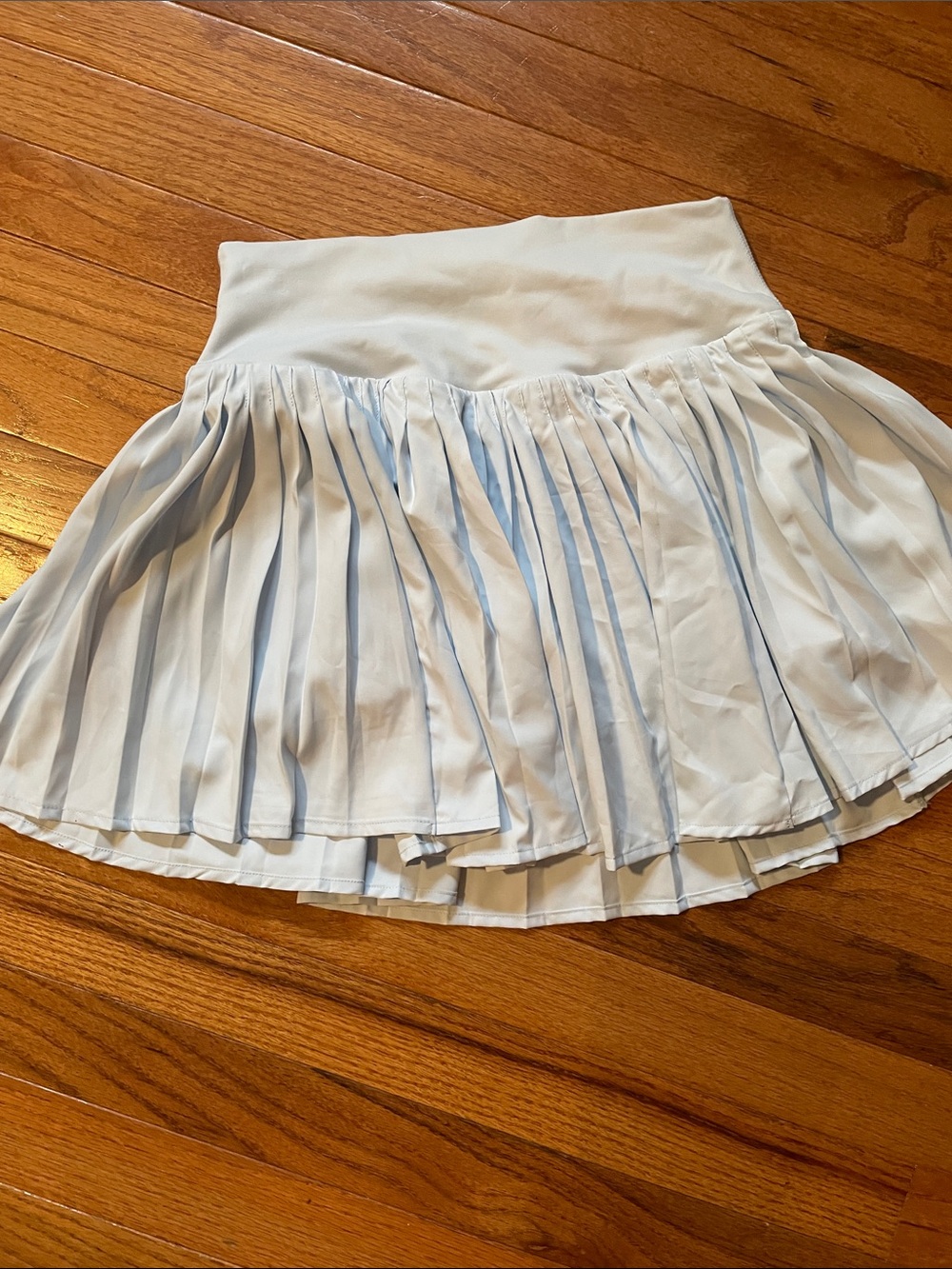 Light Blue Pleated Women's Skirt